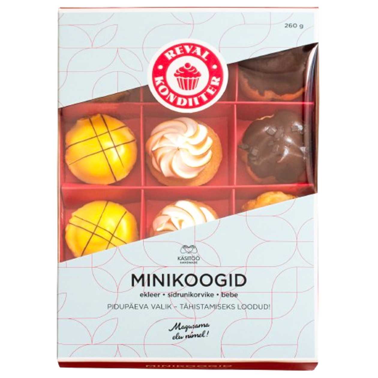 Reval Kondiiter, minikookide valik 12tk, 260g (aegub peagi)