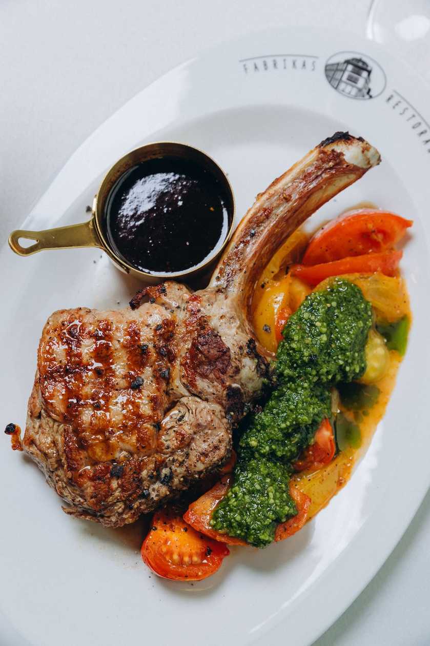 Grilled veal rack