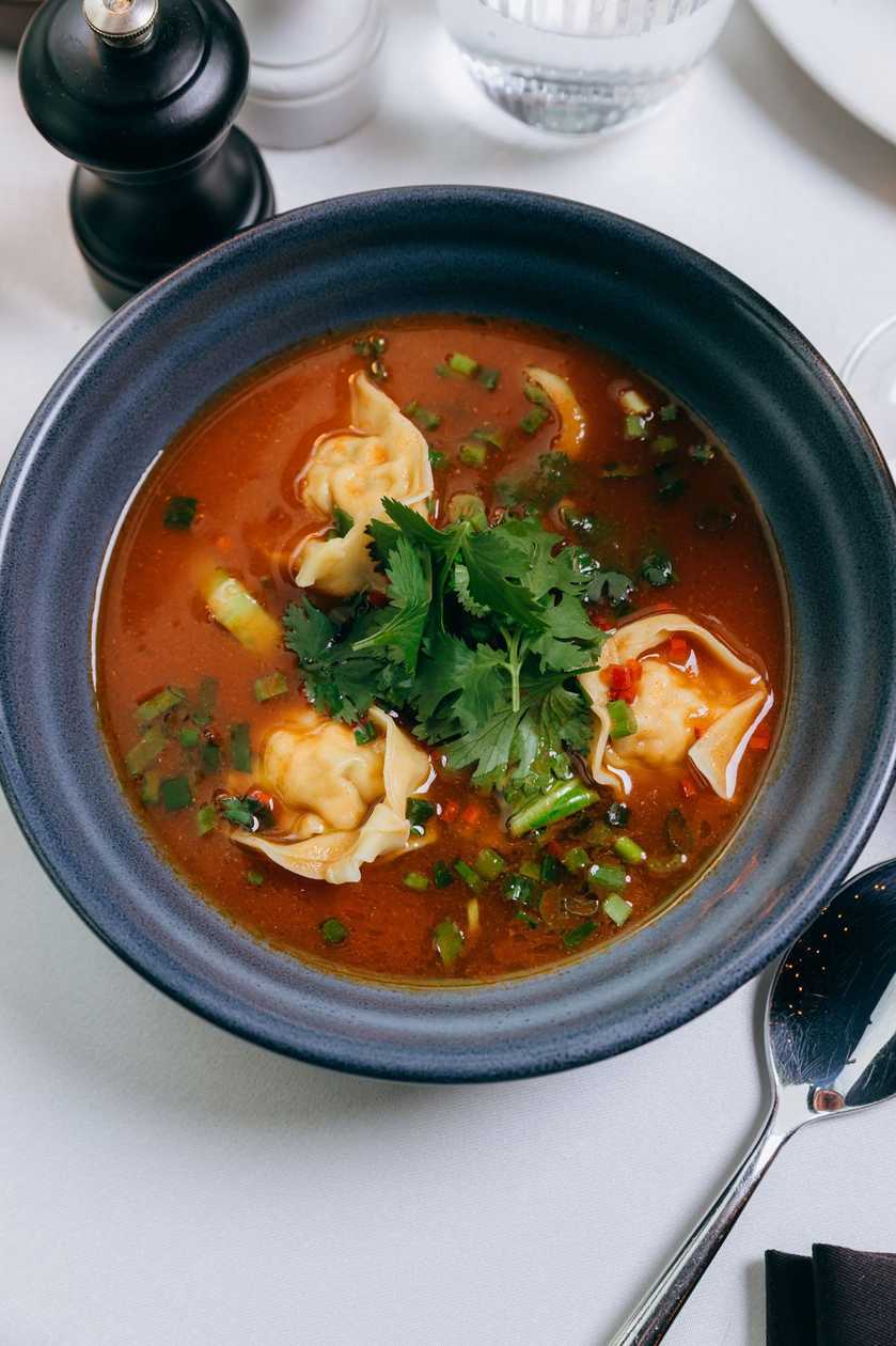 Mildly spicy fish soup