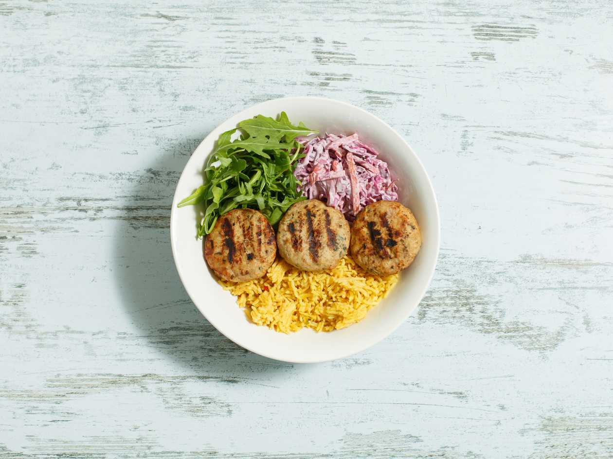 Chicken Patties Rice Bowl