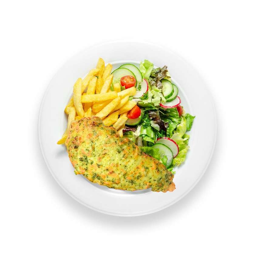 Baked sea bass fillet