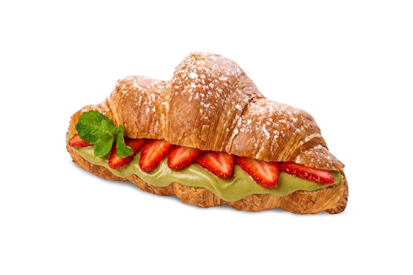 Croissant Pistacja z Truskawką