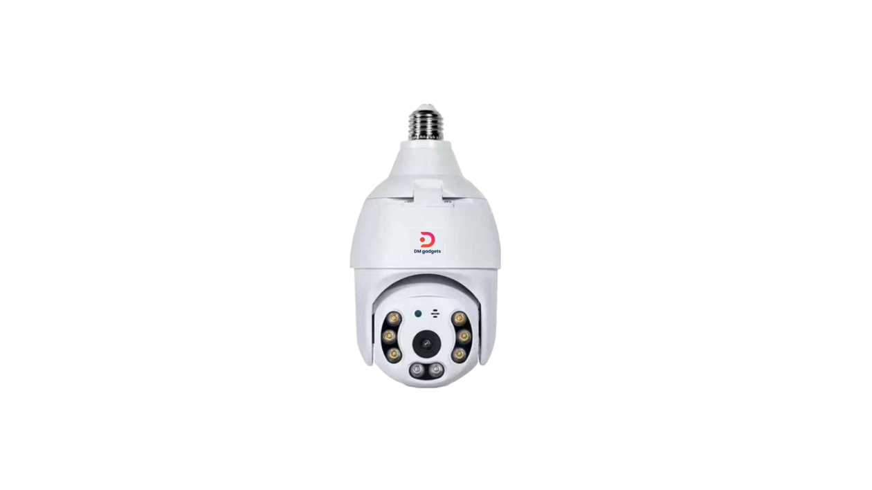 #401A-2#DM®657773 Lamp IP Waterproof Security Camera 1920/1080P –360°, WiFi – E27-White