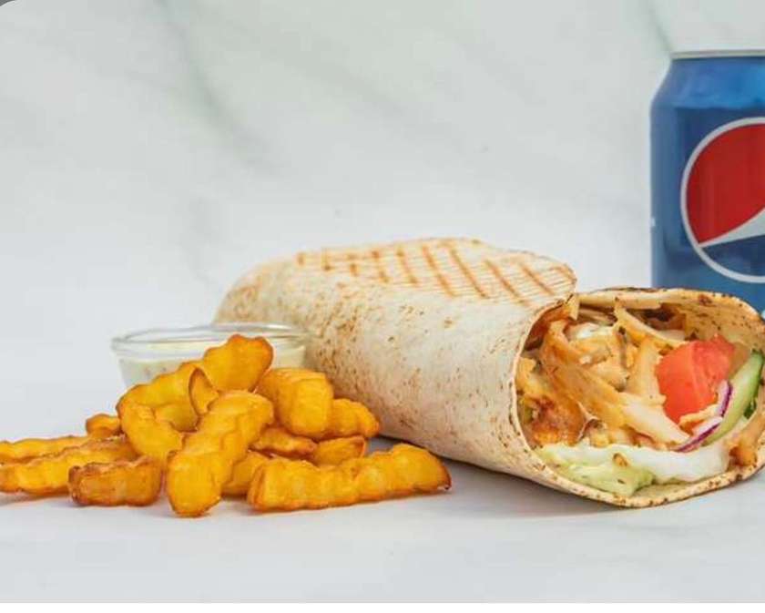 BBQ kebabas + Bulvytės fri + gėrimas