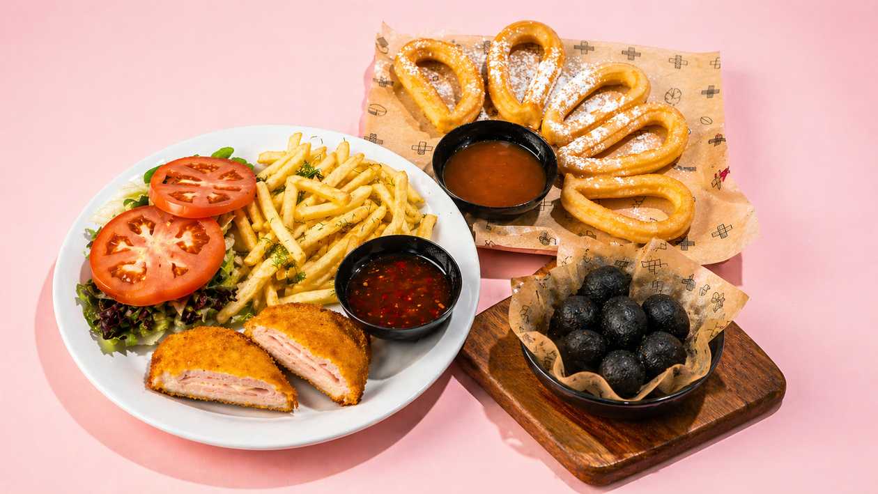 Perfect fried chicken steak combo
