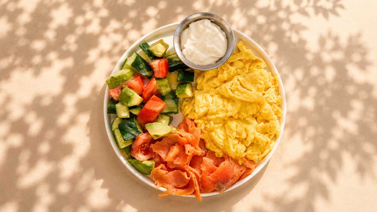 Salmon Avocado Scrambled