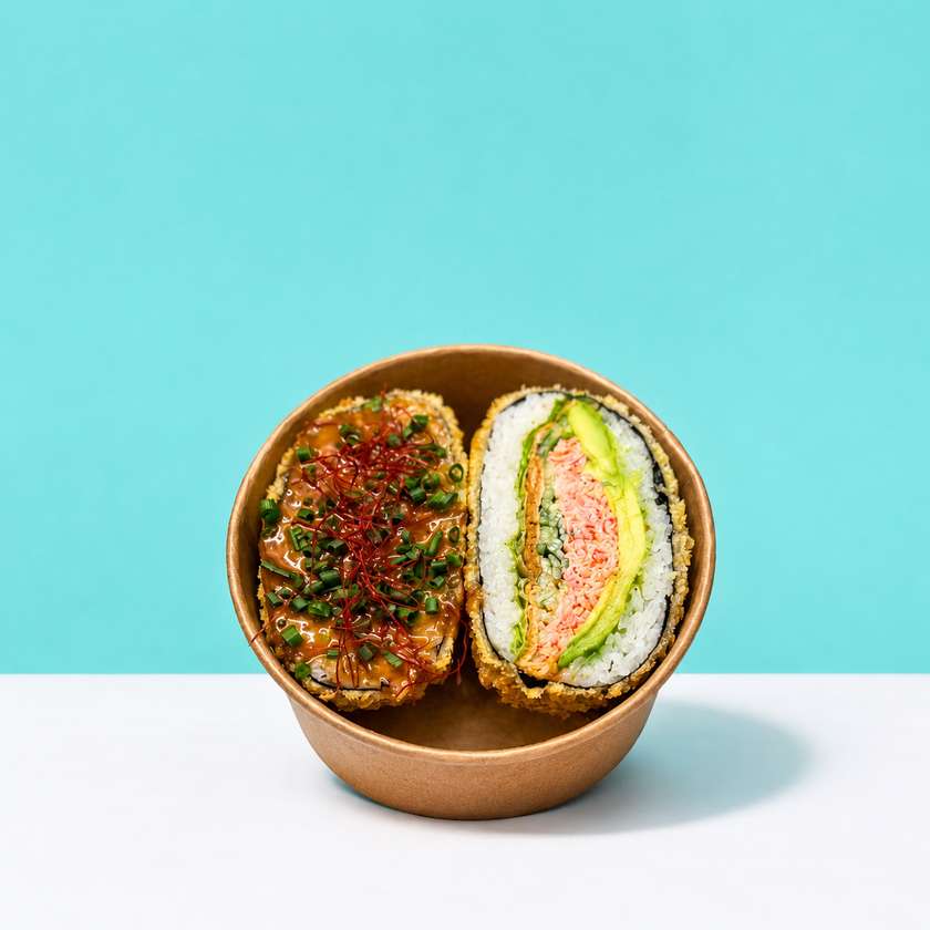 Sushi Burger z Surimi (Paluszkiem Krabowym)