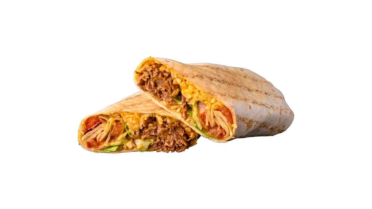 Burrito with pulled beef
