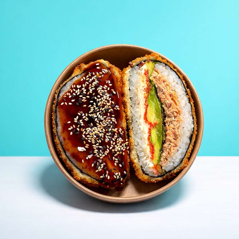 Sushi Burger z pieczonym łososiem