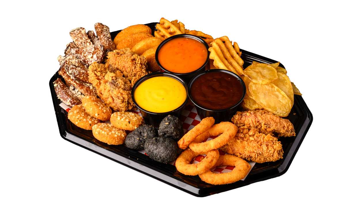 Snack tray for 2-4 people.