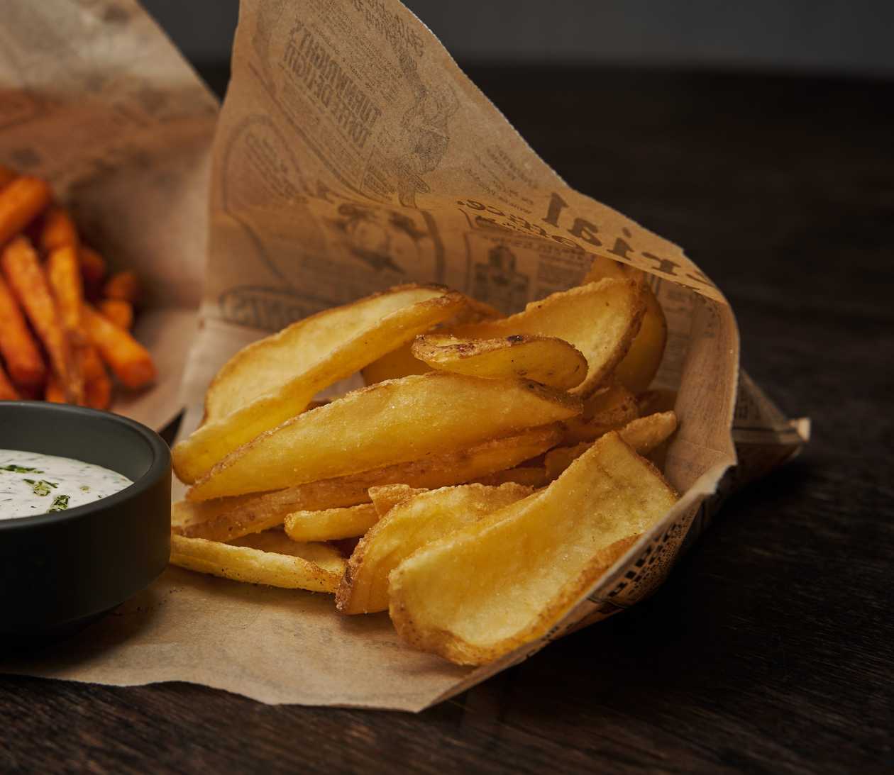 French fries with sauce