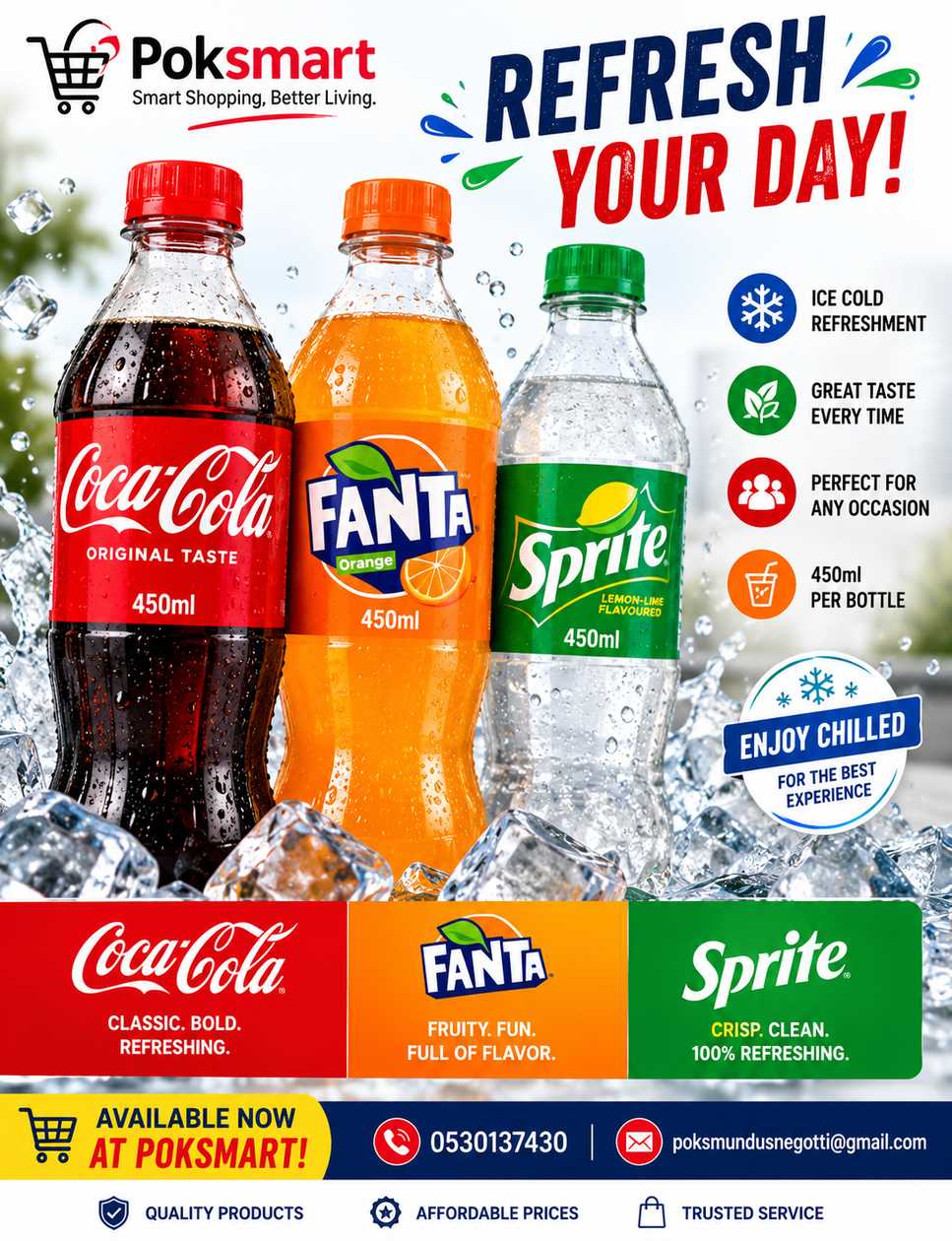Coca-Cola, Fanta & Sprite 450ml