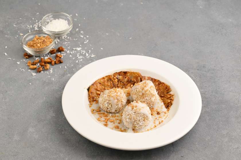 Golden Matoke Coconut Balls