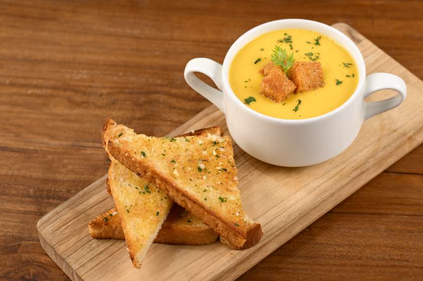 Bowl of Coconut Carrot & Ginger Soup