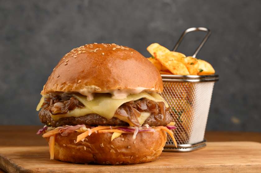 Mango Coleslaw Burger
