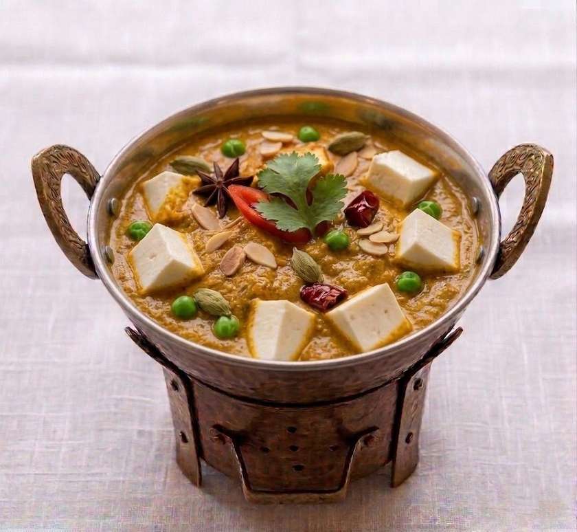 Caril Matar Paneer