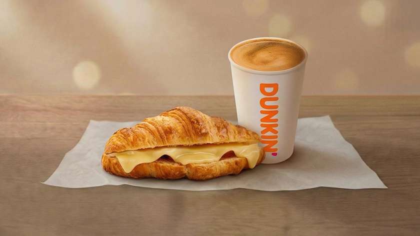 Croissant with double cheese combo