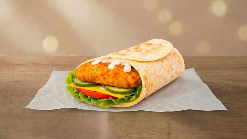 Breaded chicken wrap
