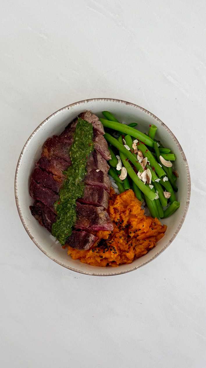 Steak & Chimichurri Rice Bowl