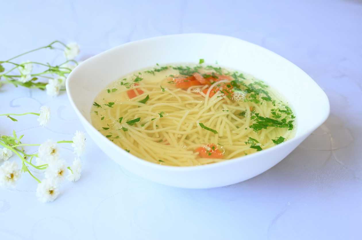 Chicken Broth with Noodles
