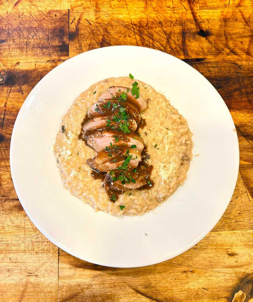 Risotto funghi porcini di anatra