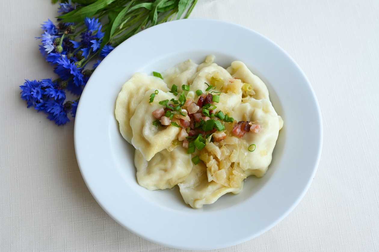 Meat Pierogi with Pork Cracklings