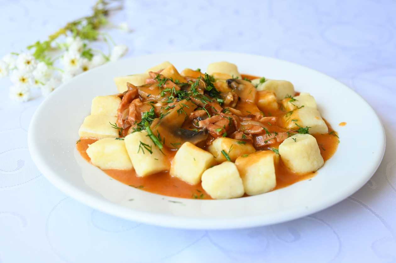Potato Dumplings with Hunter's Sauce