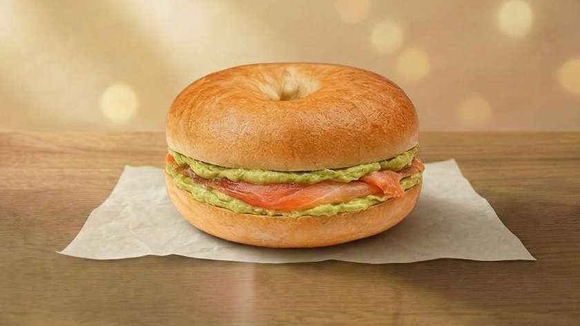 Bagels with avocado and salmon