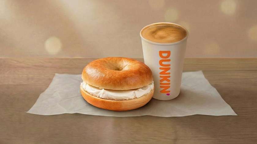 Bagel with melted cheese combo