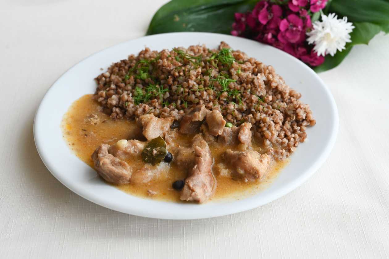 Beef Goulash + Buckwheat Groats + Pickled Cucumber