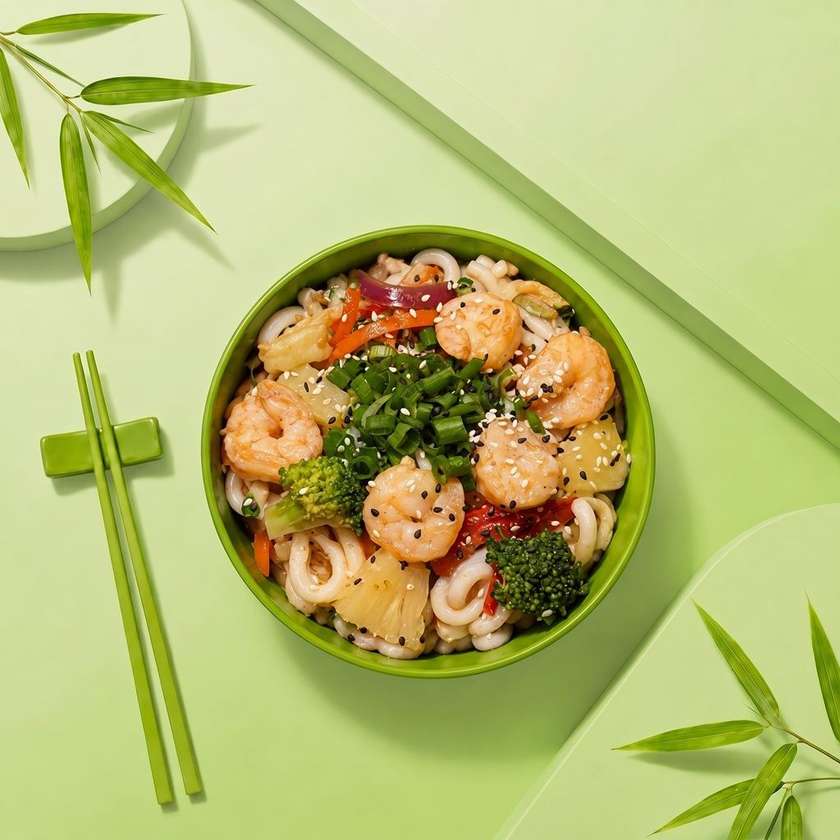 Wok Udon Creveti Sos Cremos