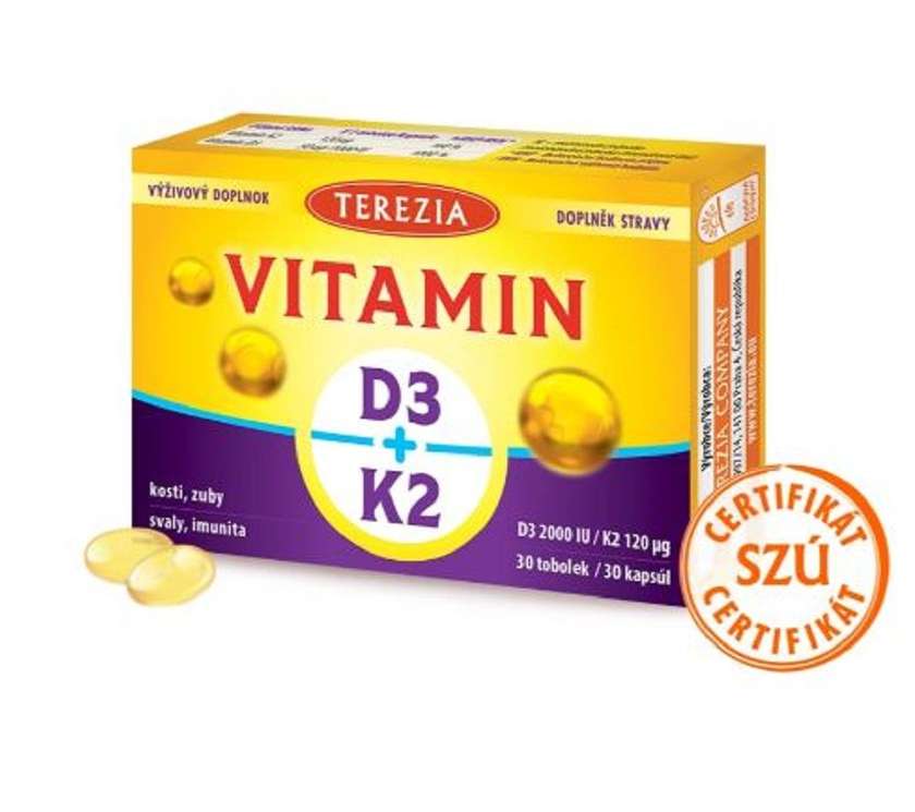 TEREZIA Vitamin D3 + K2 30 Capsules