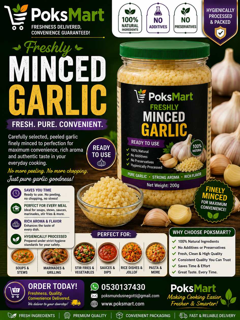 🧄 PoksMart Fresh Minced Garlic 🧄