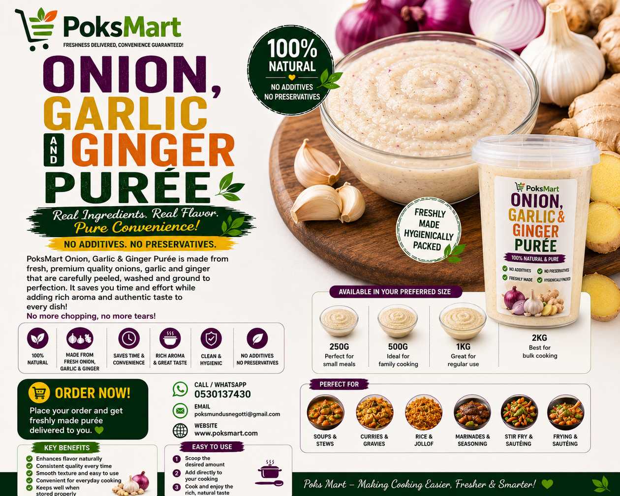 🧅🧄🫚 PoksMart Onion, Garlic & Ginger Puree 🫚🧄🧅