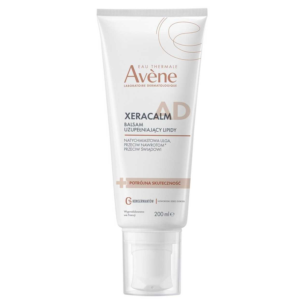 Avène XeraCalm A.D Balsam uzupełniający lipidy do skóry bardzo suchej, atopowej i nadwrażliwej, 200 ml