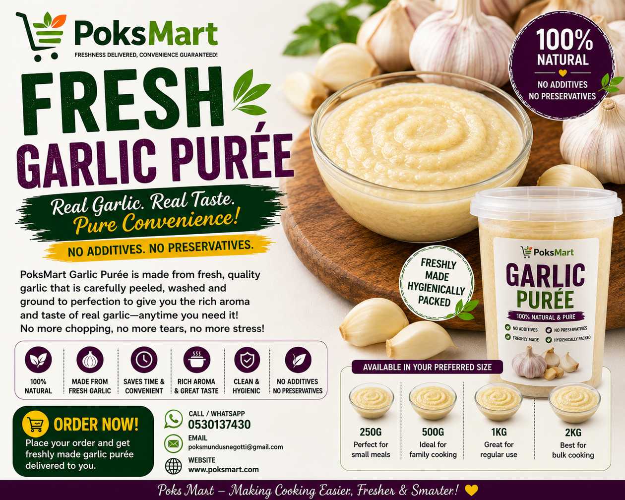 🧄 PoksMart Fresh Garlic Purée 🧄