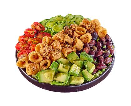 SALAD BOWL WITH CRISPY CALAMARI