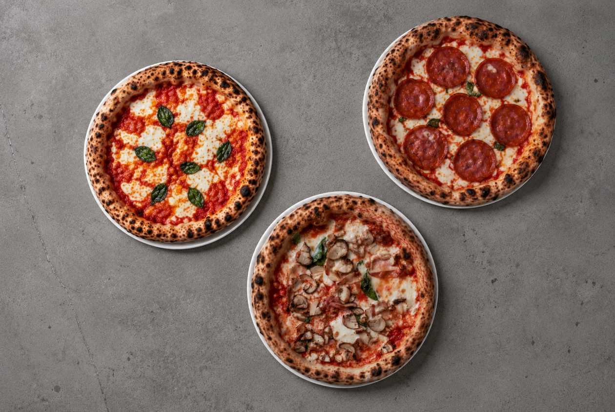 Kombo kolmele (Margherita Pizza,  Milano Pizza, Co-co-co)