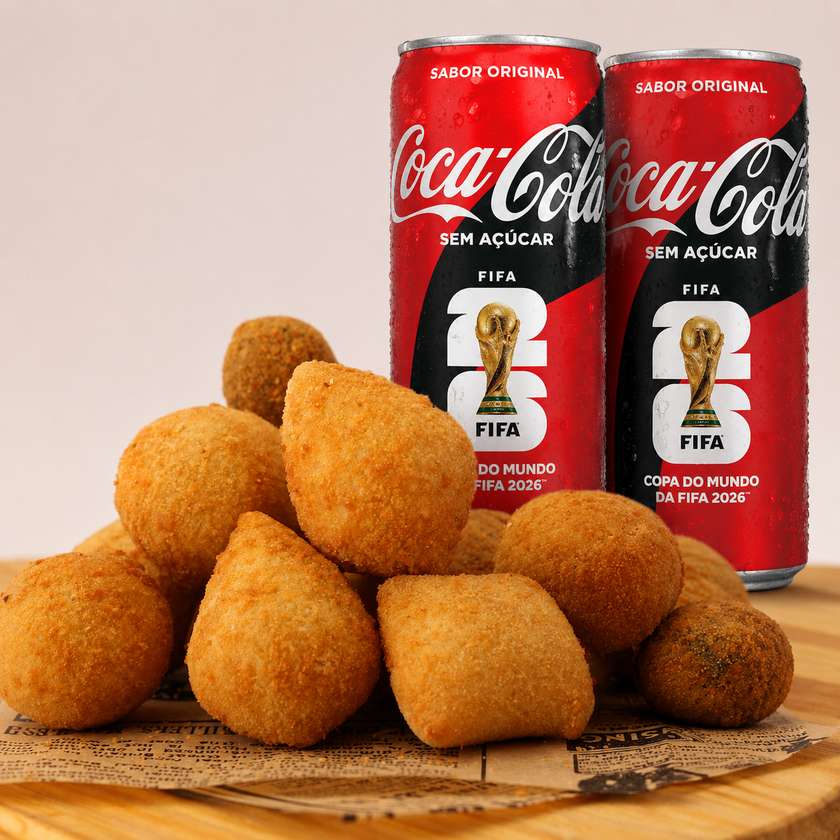 Combo 1 -30 Salgados Miniatura Sortidos + 2 Coca Cola.