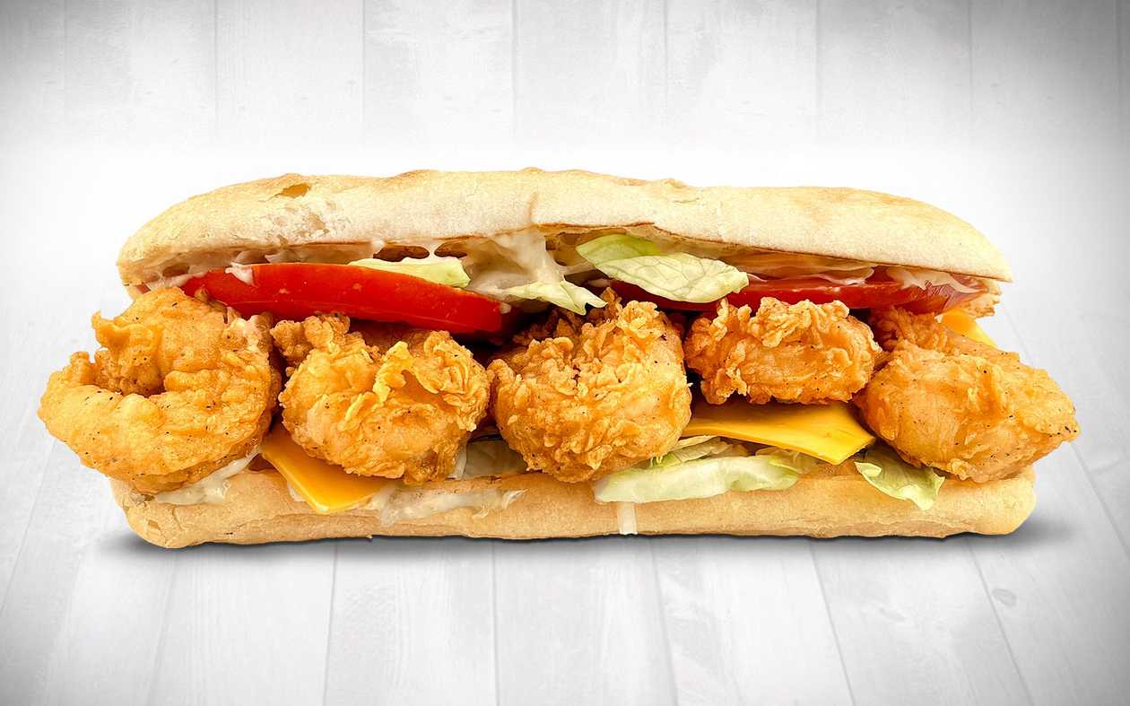 Ciabatta with shrimp