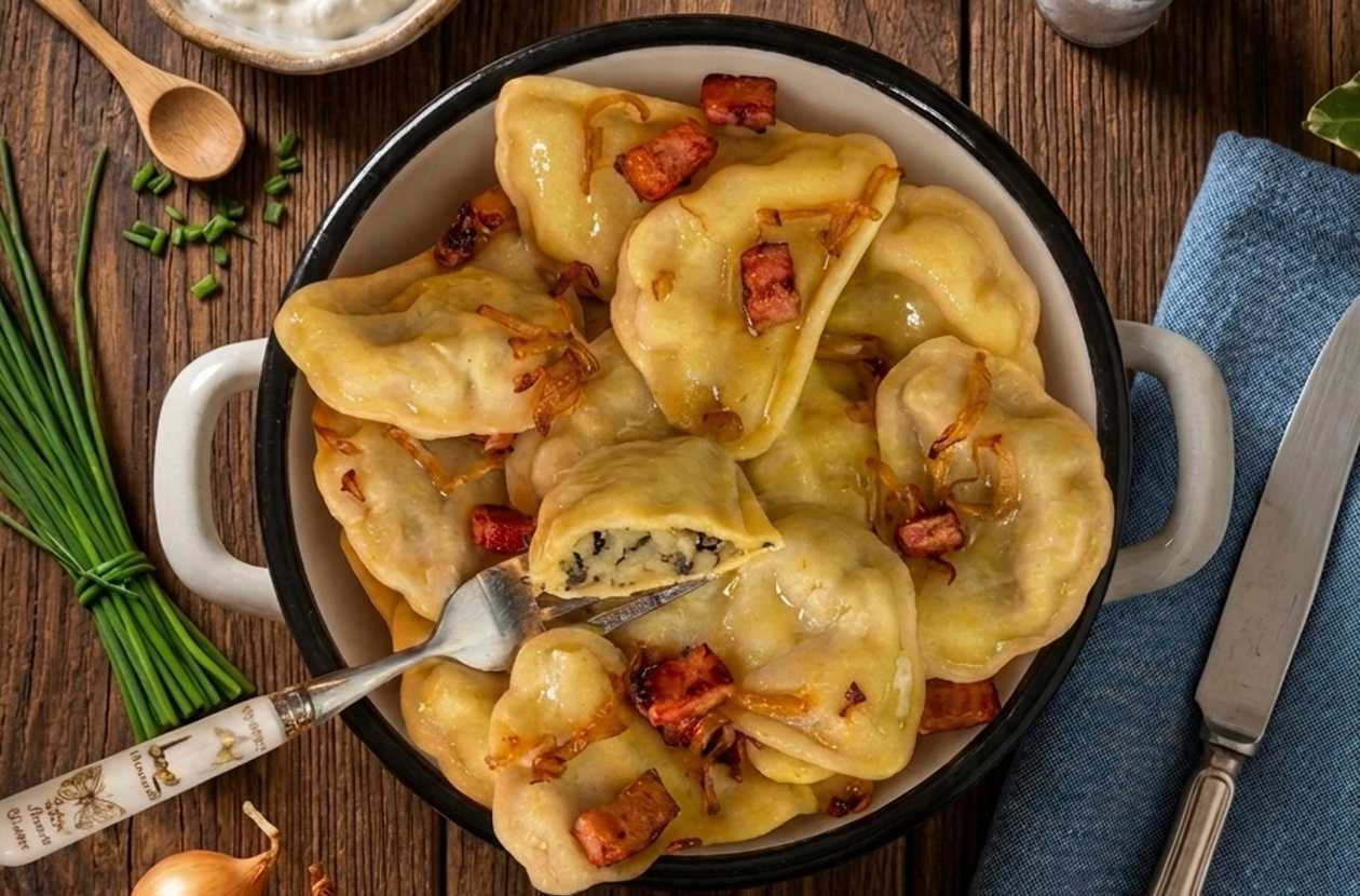 Pirohy / Vareniky so zemiakmi a hubami