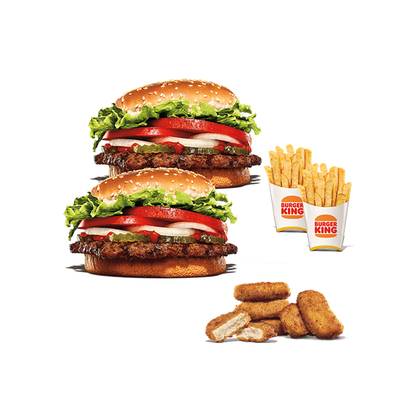 2 Whopper + 2 Fries + 5 Nuggets