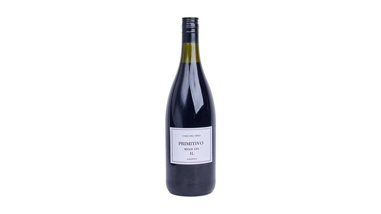 Winery lomartire primitivo secco wino lane z beczki wytrawne 14%, 1000 ml