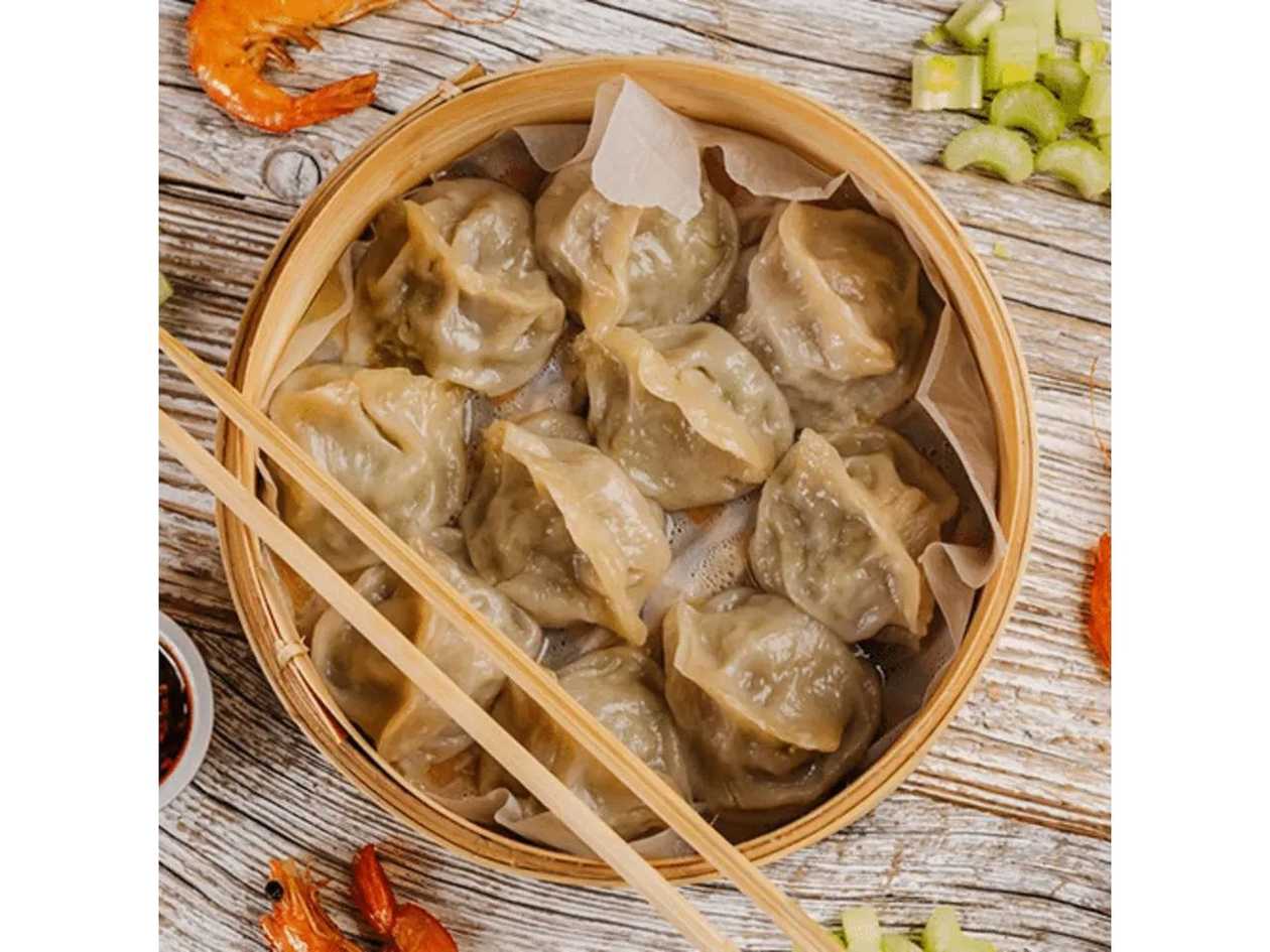 Pierogi z Krewetkami i Selerem Naciowym