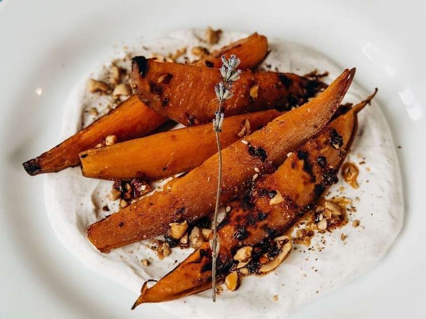 Sweet Potato with Lavender Sour Cream