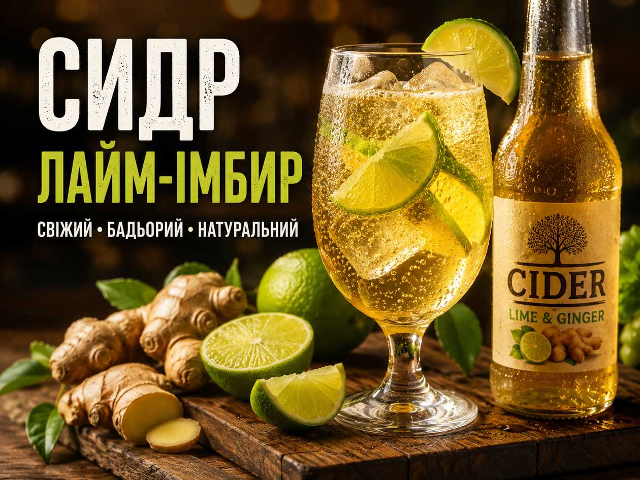 Сидр Лайм-імбир 0.5л.