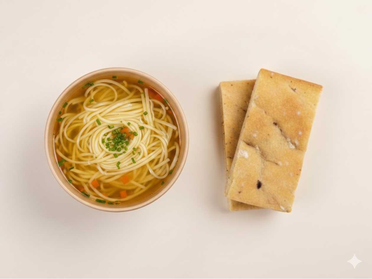 Zeleninový vývar + focacccia