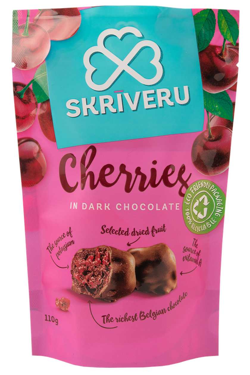 Ķirši tumšajā šokolādē, 110g