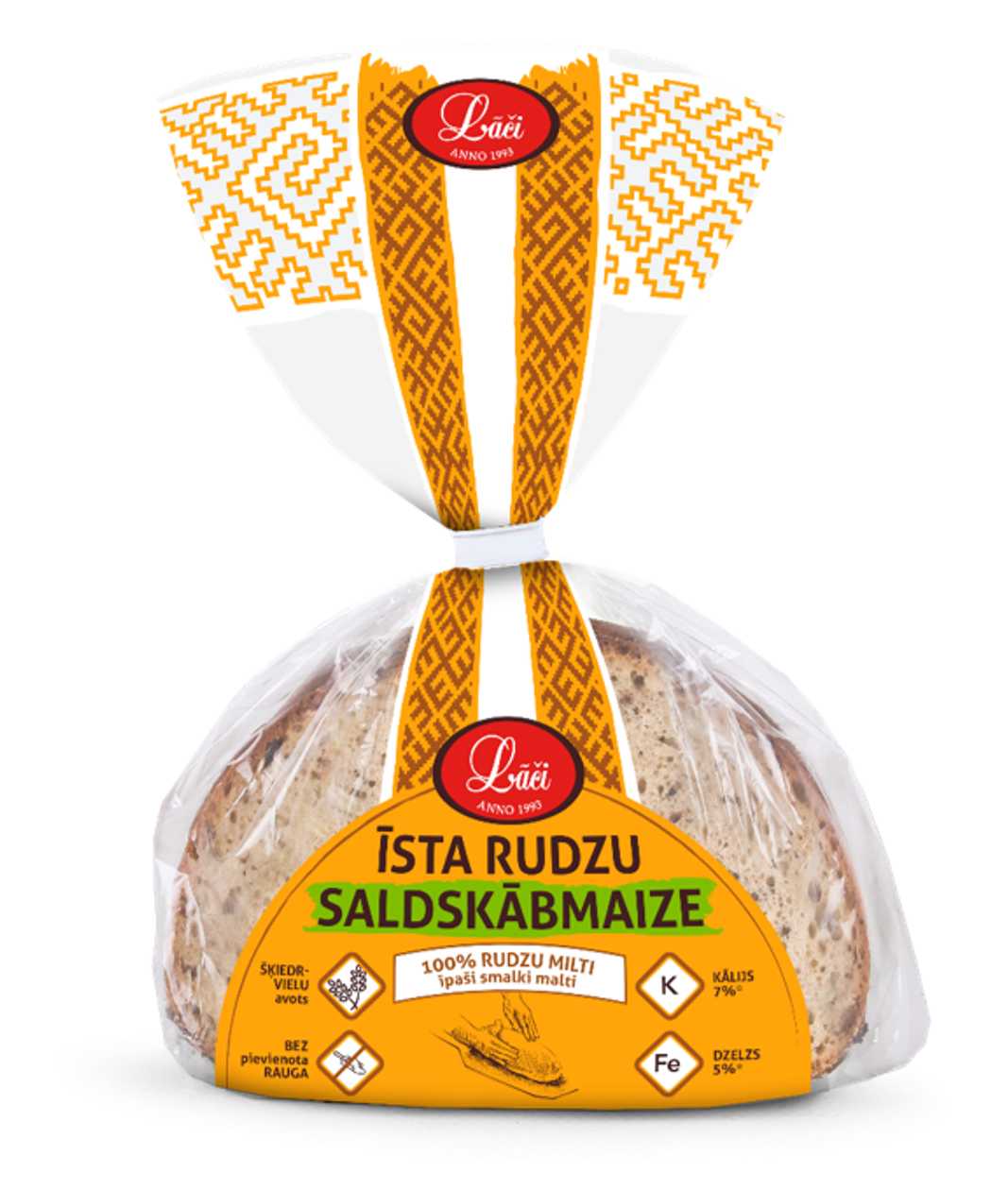 Īsta rudzu saldskābmaize (no lielā kukuļa), 310g