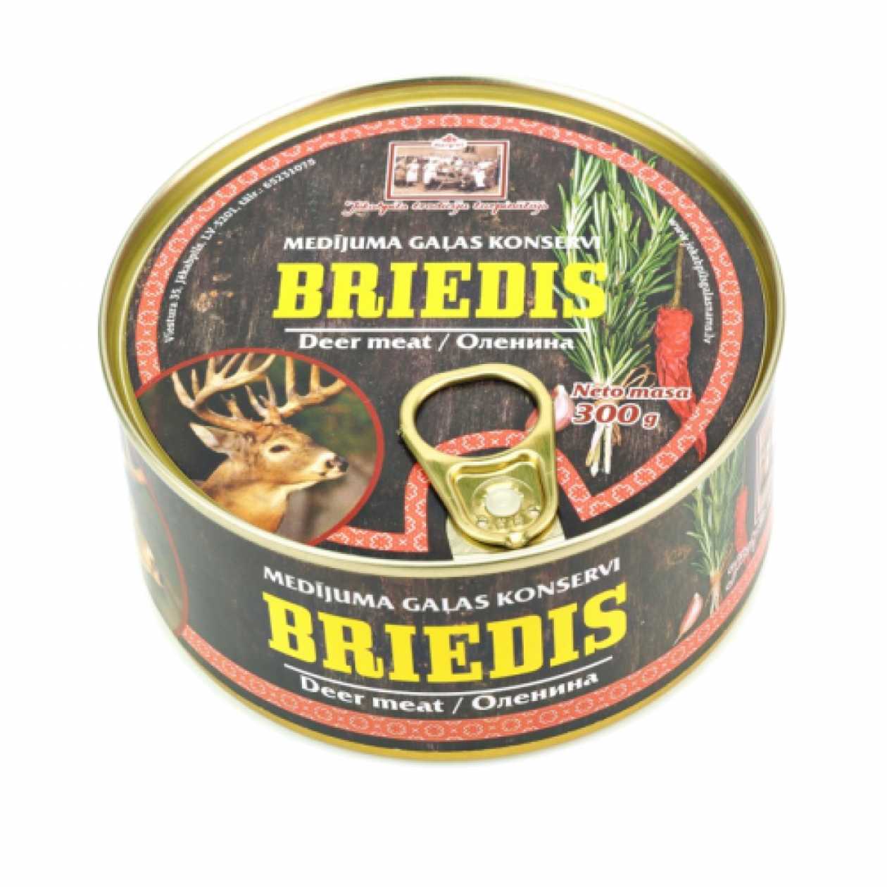 Brieža gaļas konservs, 300g